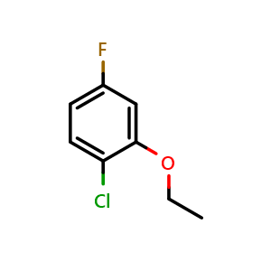Chemical structure of 2-Chloro-5-fluorophenetole , CAS 289039-35-6, AChemBlock S70571