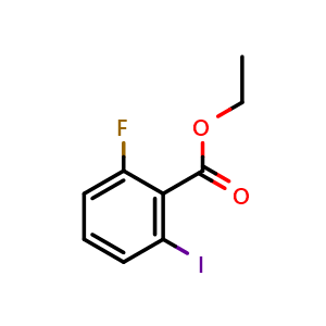 Chemical structure of 2-Fluoro-6-iodobenzoic acid ethyl ester , CAS 925215-01-6, AChemBlock S70577
