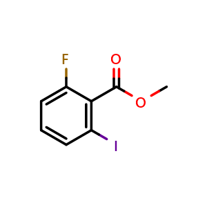 Chemical structure of 2-Fluoro-6-iodobenzoic acid methyl ester , CAS 146014-66-6, AChemBlock S70583