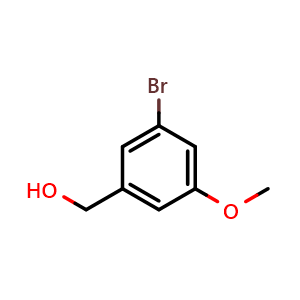 Chemical structure of 3-Bromo-5-methoxybenzyl alcohol , CAS 262450-64-6, AChemBlock S70592