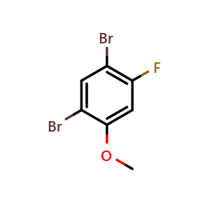 Chemical structure of 2,4-Dibromo-5-fluoroanisole , CAS 861928-16-7, AChemBlock S70614