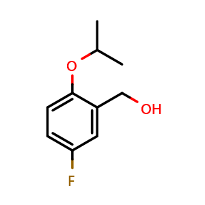 Chemical structure of (5-Fluoro-2-isopropoxyphenyl)methanol , CAS 610797-47-2, AChemBlock S70633