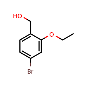 Chemical structure of 4-Bromo-2-ethoxybenzyl alcohol , CAS 1094750-85-2, AChemBlock S70638