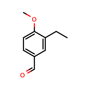 Chemical structure of 3-Ethyl-4-methoxybenzaldehyde , CAS 103323-26-8, AChemBlock S70667
