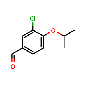 Chemical structure of 3-Chloro-4-isopropoxybenzaldehyde , CAS 58236-92-3, AChemBlock S70695