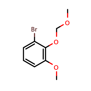 Chemical structure of 1-Bromo-2-(methoxymethoxy)-3-methoxybenzene , CAS 244771-00-4, AChemBlock S70698