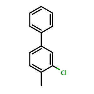 Chemical structure of 2-Chloro-1-methyl-4-phenylbenzene , CAS 19482-08-7, AChemBlock S70704