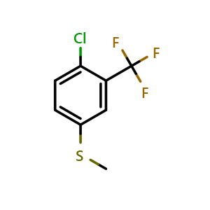 Chemical structure of 2-Chloro-5-methylthiobenzotrifluoride , CAS 957066-04-5, AChemBlock S70711