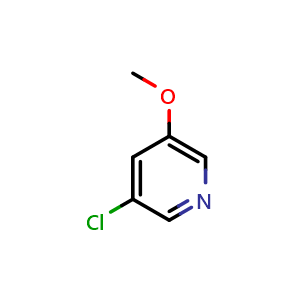 Chemical structure of 3-Chloro-5-methoxypyridine , CAS 95881-83-7, AChemBlock S70722
