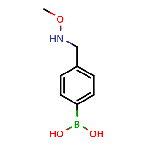 Chemical structure of 4-[(Methoxyamino)methyl]phenylboronic acid , AChemBlock S70732