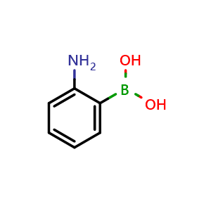 Chemical structure of 2-Aminophenylboronic acid , CAS 5570-18-3, AChemBlock S70734