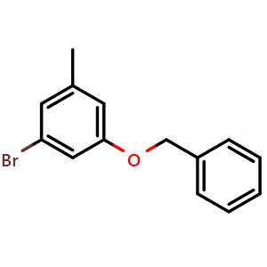 Chemical structure of 1-(benzyloxy)-3-bromo-5-methylbenzene , CAS 123926-59-0, AChemBlock S70753