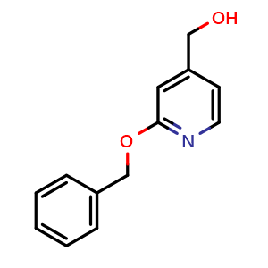 Chemical structure of (2-(Benzyloxy)pyridin-4-yl)methanol , CAS 156367-50-9, AChemBlock S70764