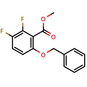 Chemical structure of 2,3-Difluoro-6-(phenylmethoxy)benzoic acid methyl ester , CAS 2271442-86-3, AChemBlock S70769