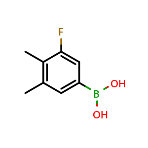 Chemical structure of 4,5-Dimethyl-3-fluorophenylboronic acid , CAS 864759-65-9, AChemBlock S70773