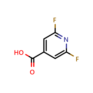 Chemical structure of 2,6-Difluoropyridine-4-carboxylic acid , CAS 88912-23-6, AChemBlock S70779