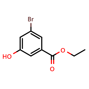 Chemical structure of Ethyl 3-bromo-5-hydroxybenzoate , CAS 870673-35-1, AChemBlock S70780