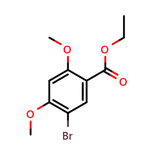 Chemical structure of Ethyl 5-bromo-2,4-dimethoxybenzoate , CAS 773136-05-3, AChemBlock S70781