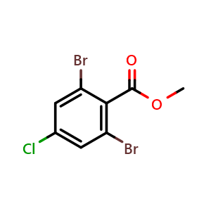 Chemical structure of Methyl 4-chloro-2,6-dibromobenzoate , CAS 1332271-17-6, AChemBlock S70796