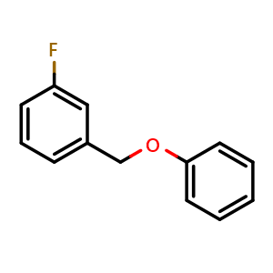 Chemical structure of 3-Fluorobenzyloxybenzene , CAS 72216-35-4, AChemBlock S70823
