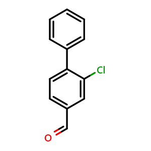 Chemical structure of 3-Chloro-4-phenylbenzaldehyde , CAS 57592-44-6, AChemBlock S70825