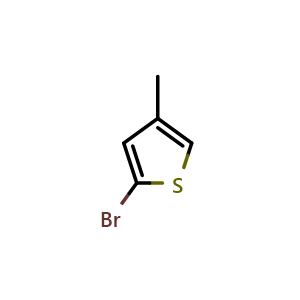 Chemical structure of 2-Bromo-4-methylthiophene , CAS 53119-60-1, AChemBlock S70827