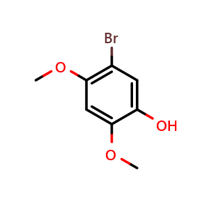 Chemical structure of 5-Bromo-2,4-dimethoxyphenol , CAS 154377-22-7, AChemBlock S70835