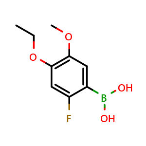 Chemical structure of 4-Ethoxy-2-fluoro-5-methoxyphenylboronic acid , AChemBlock S70855