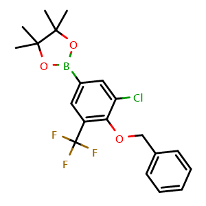 2-(4-(benzyloxy)-3-chloro-5-(trifluoromethyl)phenyl)-4,4,5,5-tetramethyl-1,3,2-dioxaborolane