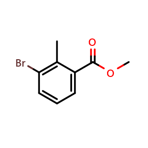 Chemical structure of methyl 3-bromo-2-methylbenzoate , CAS 99548-54-6, AChemBlock S70878