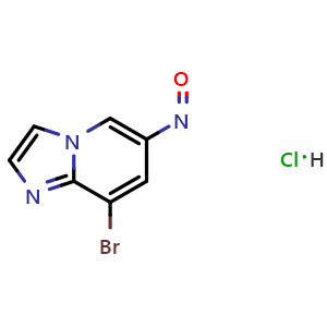 Chemical structure of 8-bromo-6-nitroH-imidazo[1,2-a]pyridine hydrochloride , CAS 957120-43-3, AChemBlock S70884