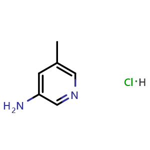 Chemical structure of 5-methylpyridin-3-amine hydrochloride , CAS 957065-90-6, AChemBlock S70885