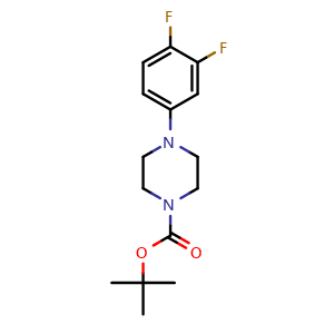 Chemical structure of tert-butyl 4-(3,4-difluorophenyl)piperazine-1-carboxylate , CAS 951626-88-3, AChemBlock S70892