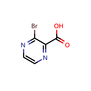Chemical structure of 3-bromopyrazine-2-carboxylic acid , CAS 937669-80-2, AChemBlock S70901