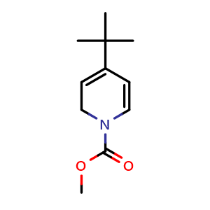 Chemical structure of methyl 4-tert-butylpyridine-1(2H)-carboxylate , CAS 934984-62-0, AChemBlock S70907