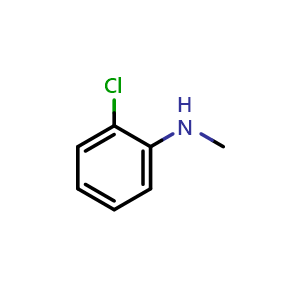 Chemical structure of 2-chloro-N-methylbenzenamine , CAS 932-32-1, AChemBlock S70912