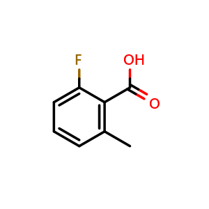 Chemical structure of 2-fluoro-6-methylbenzoic acid , CAS 90259-27-1, AChemBlock S70942