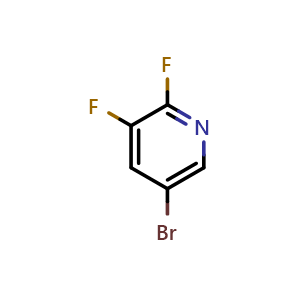 Chemical structure of 5-bromo-2,3-difluoropyridine , CAS 89402-44-8, AChemBlock S70948