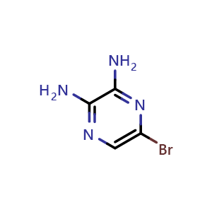 Chemical structure of 5-Bromopyrazine-2,3-diamine , CAS 89123-58-0, AChemBlock S70950