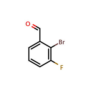 Chemical structure of 2-bromo-3-fluorobenzaldehyde , CAS 891180-59-9, AChemBlock S70951