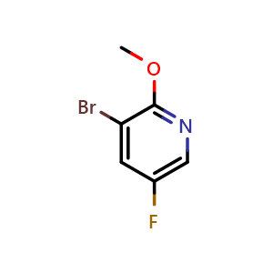 Chemical structure of 3-bromo-5-fluoro-2-methoxypyridine , CAS 884494-81-9, AChemBlock S70981