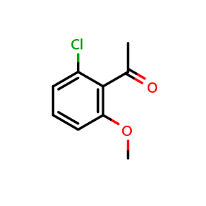 Chemical structure of 1-(2-chloro-6-methoxyphenyl)ethanone , CAS 881883-32-5, AChemBlock S70988