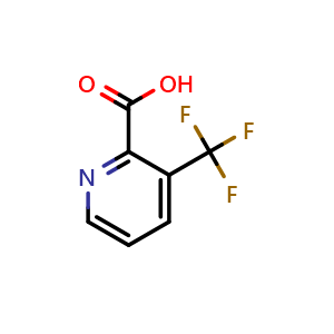 Chemical structure of 3-(trifluoromethyl)pyridine-2-carboxylic acid , CAS 87407-12-3, AChemBlock S71001