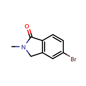 Chemical structure of 5-bromo-2-methylisoindolin-1-one , CAS 868066-91-5, AChemBlock S71012