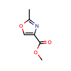 Chemical structure of Methyl 2-methyloxazole-4-carboxylate , CAS 85806-67-3, AChemBlock S71027