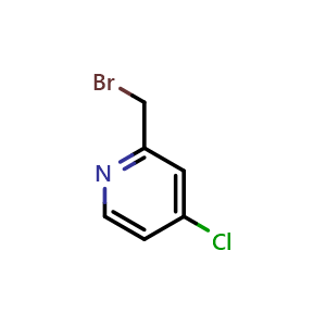 Chemical structure of 2-(bromomethyl)-4-chloropyridine , CAS 856850-18-5, AChemBlock S71028