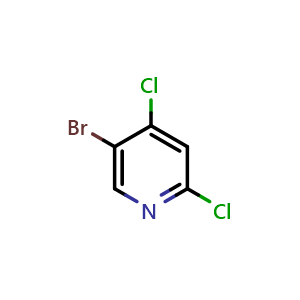 Chemical structure of 5-bromo-2,4-dichloropyridine , CAS 849937-96-8, AChemBlock S71035