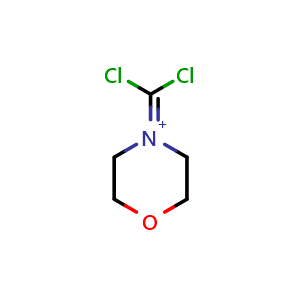 Chemical structure of 4-(dichloromethylene)morpholin-4-ium , CAS 790600-30-5, AChemBlock S71063
