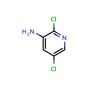 Chemical structure of 2,5-dichloropyridin-3-amine , CAS 78607-32-6, AChemBlock S71065