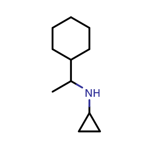 Chemical structure of N-(1-cyclohexylethyl)cyclopropanamine , CAS 7584-67-0, AChemBlock S71088